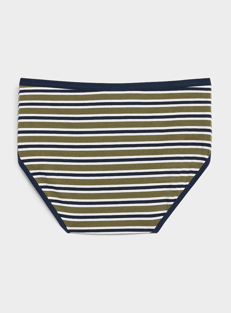 Miiyu: La classique tout confort extensible Coton biologique et modal TENCEL<sup><small>MC</small></sup> Pourpre &agrave; motifs pour femme