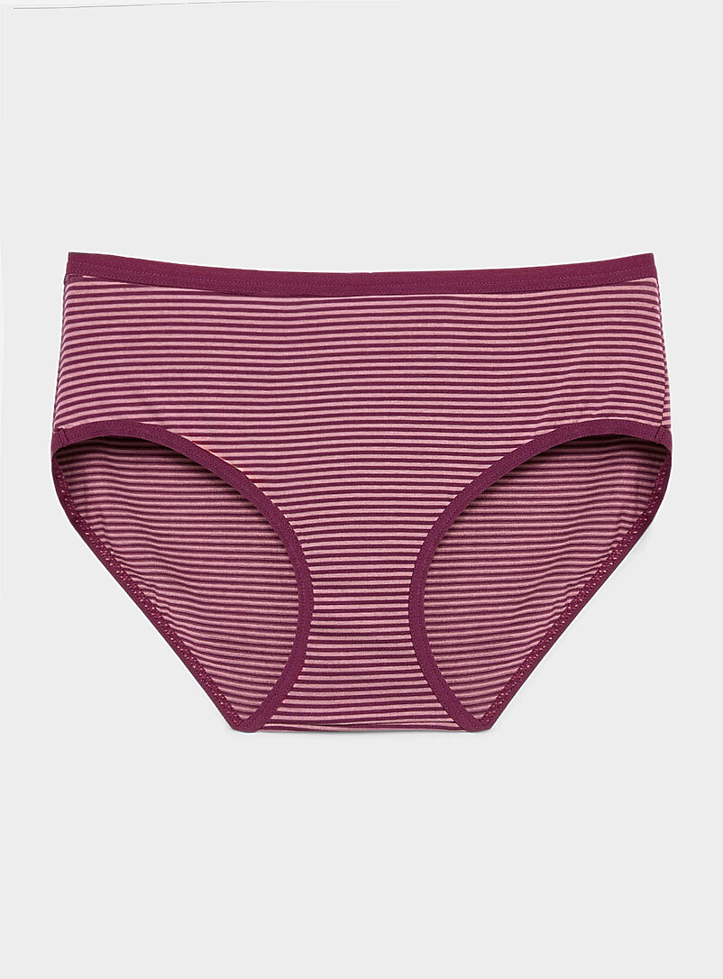 Miiyu Patterned Crimson Stretch ultra-comfortable classic brief Organic cotton and TENCEL&trade; modal for women