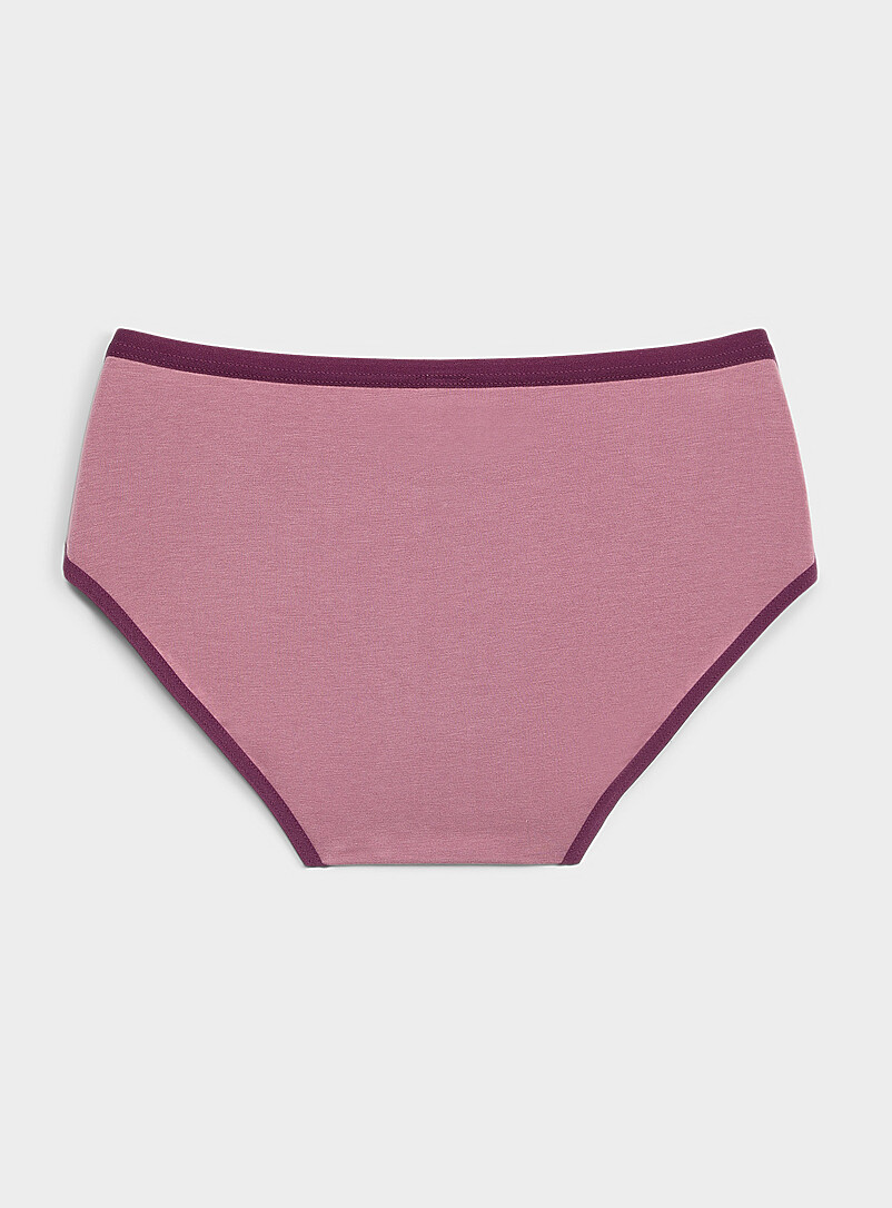 Miiyu: La classique tout confort extensible Coton biologique et modal TENCEL<sup><small>MC</small></sup> Pourpre &agrave; motifs pour femme