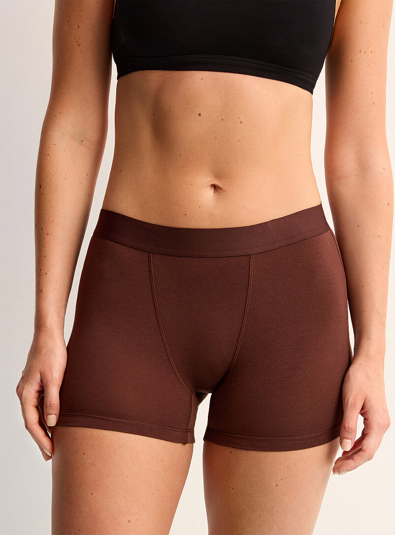 Miiyu: Le boxeur tout confort taille &eacute;lastique Coton biologique et modal TENCEL<sup><small>MC</small></sup> Noir pour femme