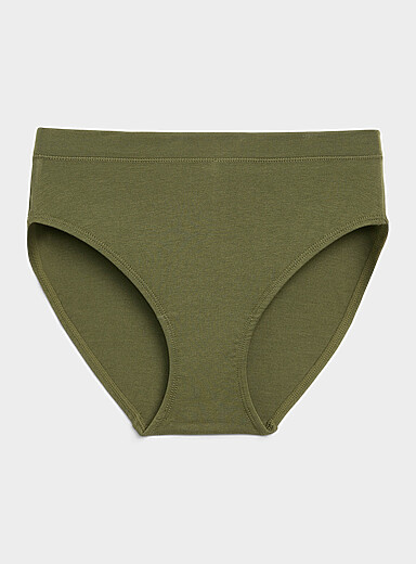 Miiyu: Le bikini confort extensible Coton biologique et modal TENCEL<sup><small>MC</small></sup> Kaki - Sauge - Olive pour femme