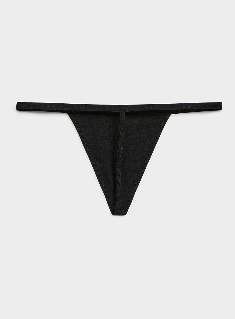 Miiyu Khaki/Sage/Olive Stretch ultra-comfortable string thong Organic cotton and TENCEL&trade; modal for women