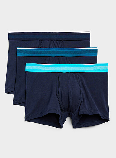 Les boxeurs courts taille chevrons 3 po Modal TENCEL<sup><small>MC</small></sup> et coton biologique Emballage de 3