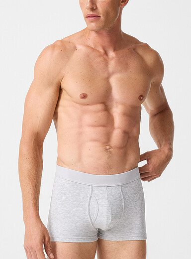 Le boxeur court c&ocirc;tel&eacute; extensible 3 po Coton biologique et polyester recycl&eacute;
