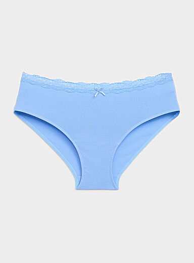 Lace-waist bikini panty Organic cotton
