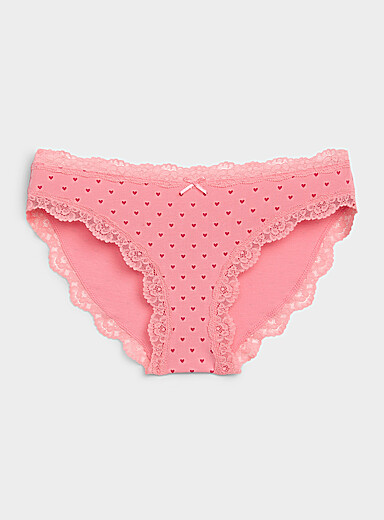 Scalloped lace-trim bikini panty Organic cotton