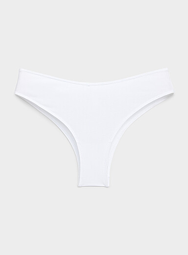 Miiyu White Ultra-comfortable essential cheeky panty Organic cotton for women