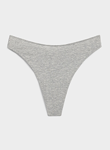 High-cut essential thong Organic cotton