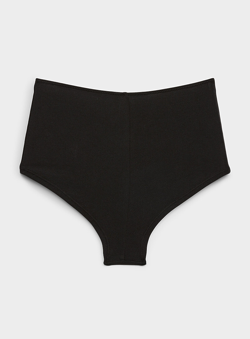 Miiyu Blue Minimalist high-waist boyshort Organic cotton for women