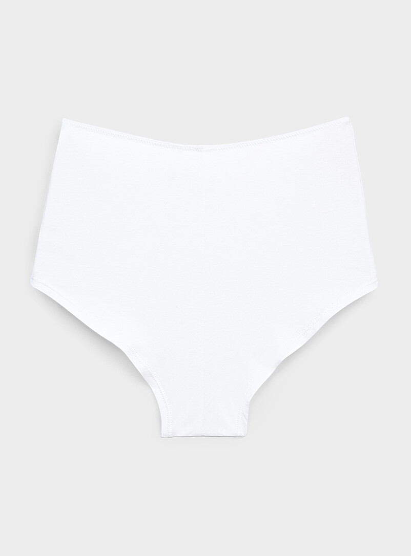 Miiyu Blue Minimalist high-waist boyshort Organic cotton for women