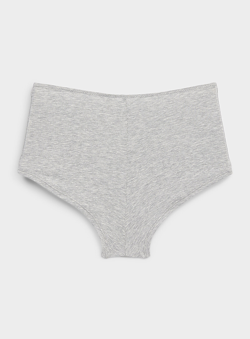 Miiyu Blue Minimalist high-waist boyshort Organic cotton for women