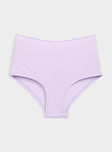 Miiyu Patterned Crimson Minimalist high-waist boyshort Organic cotton for women
