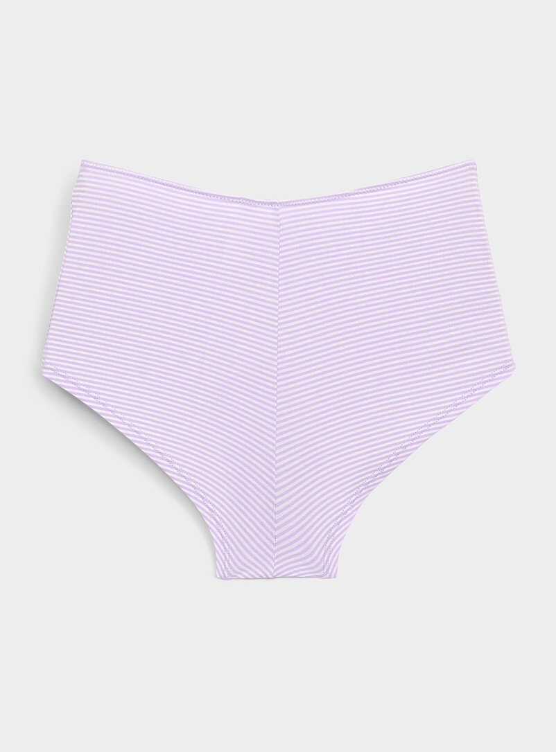 Miiyu Blue Minimalist high-waist boyshort Organic cotton for women
