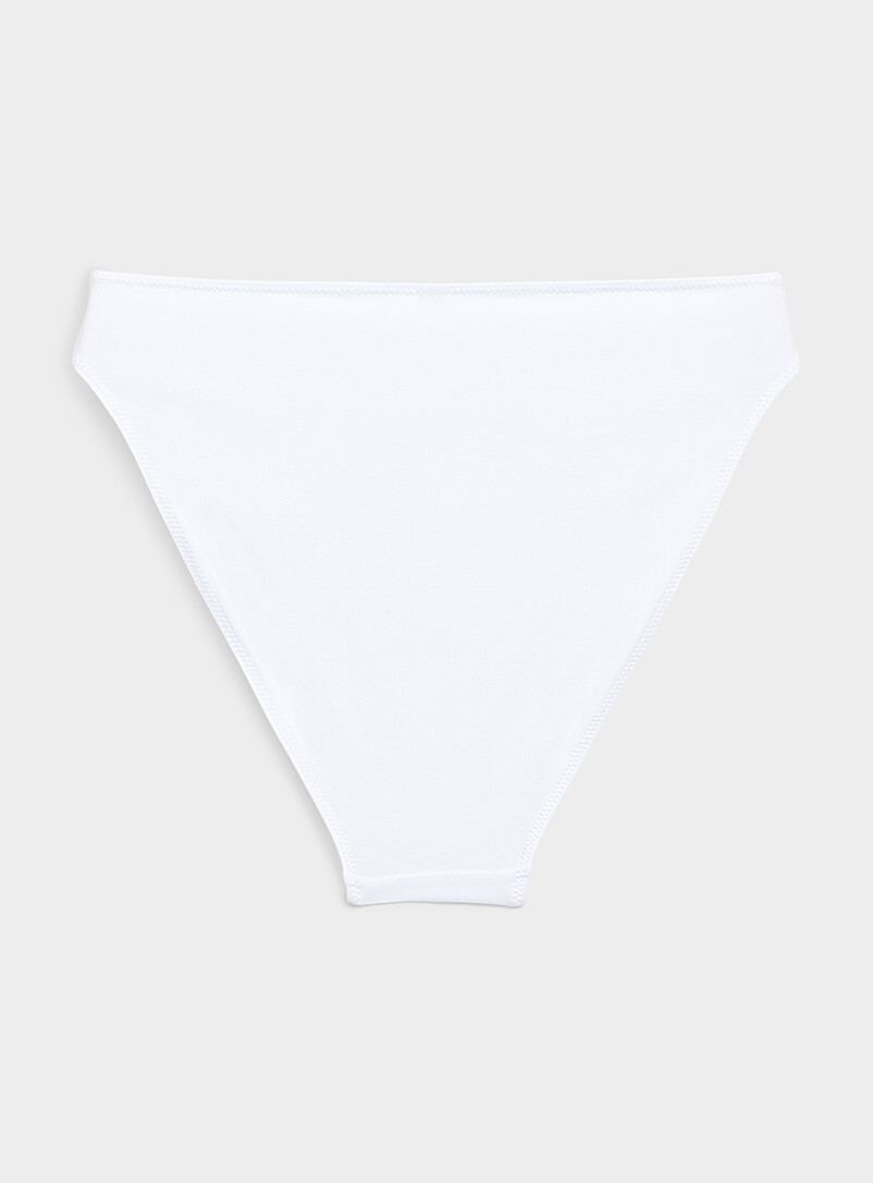 Miiyu: Le bikini &eacute;chancr&eacute; tout confort Coton biologique Blanc pour femme