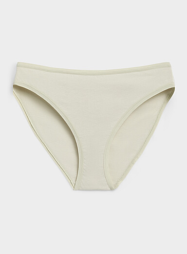 Miiyu: Le bikini essentiel bords &eacute;lastiques Pur coton biologique Vert p&acirc;le pour femme