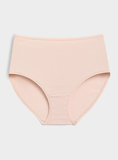 Miiyu: La classique taille haute bord &eacute;lastique Pur coton biologique Vieux rose pour femme