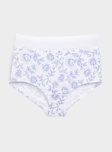 La gar&ccedil;onne taille haute bord dentelle Coton biologique
