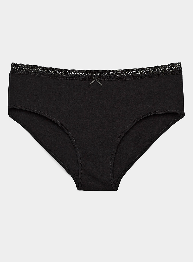 Lace-Waist Bikini Panty Organic Cotton