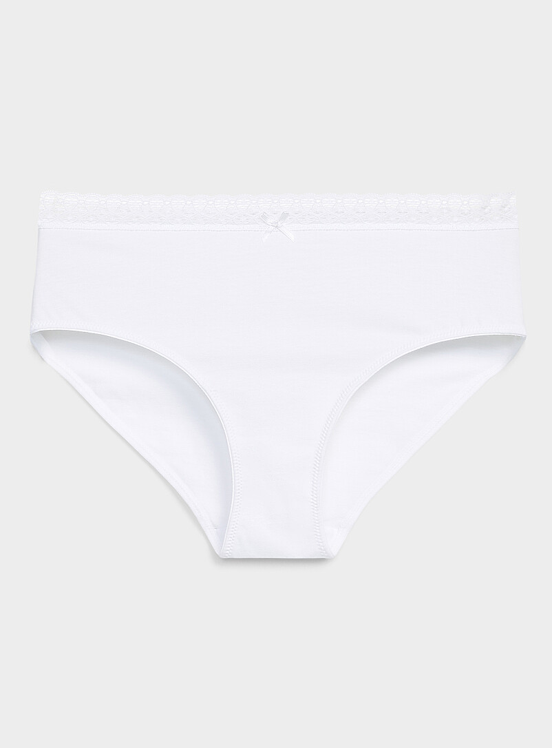Lace-waist bikini panty Organic cotton product image (primary)