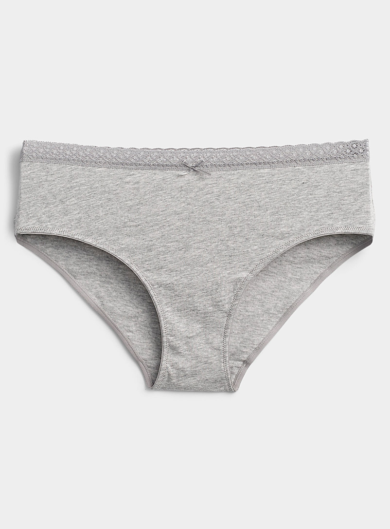 Lace-Waist Bikini Panty Organic Cotton