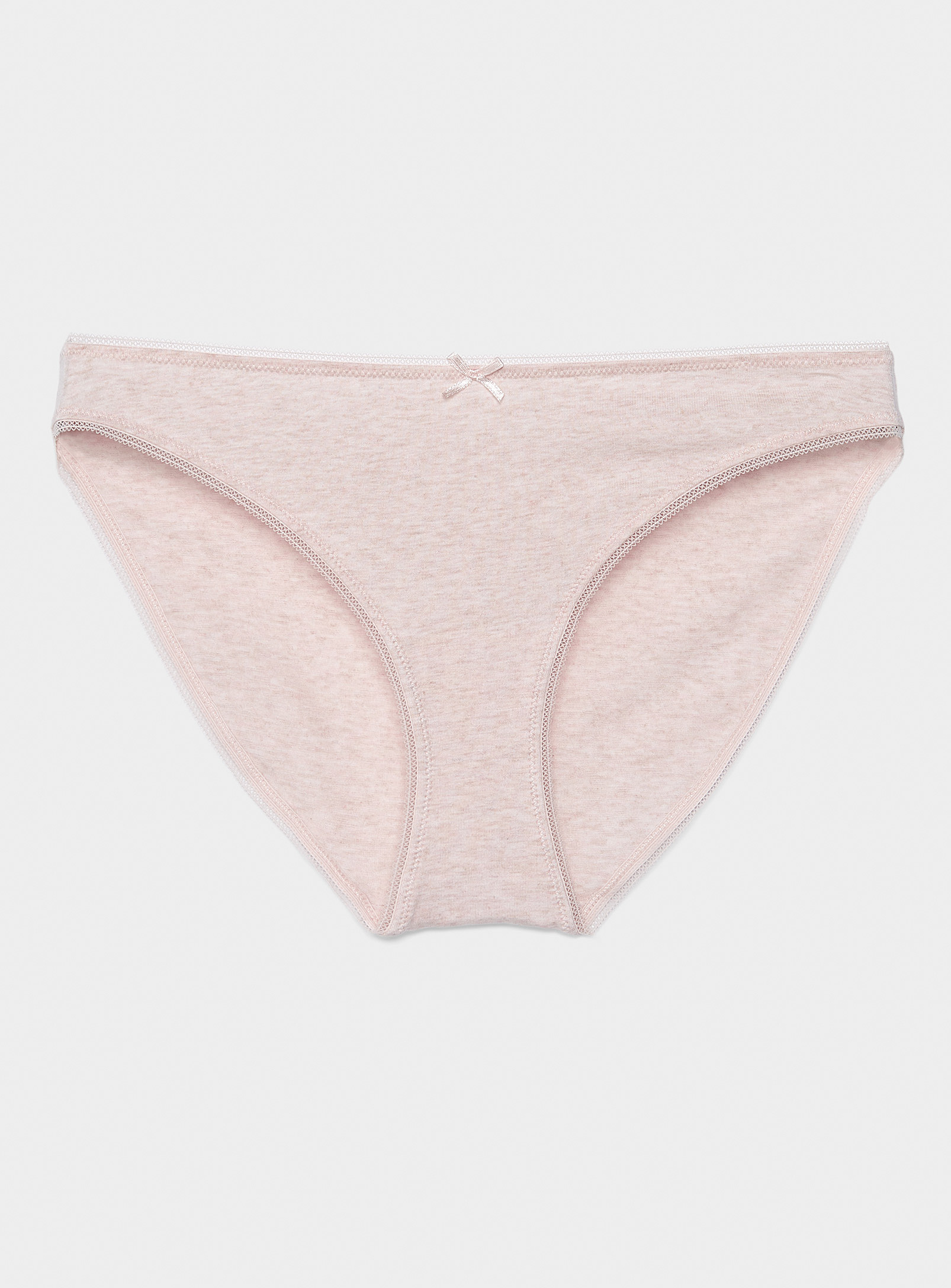 Miiyu Cotton And Modal Colourful Bikini Panty In Medium Pink