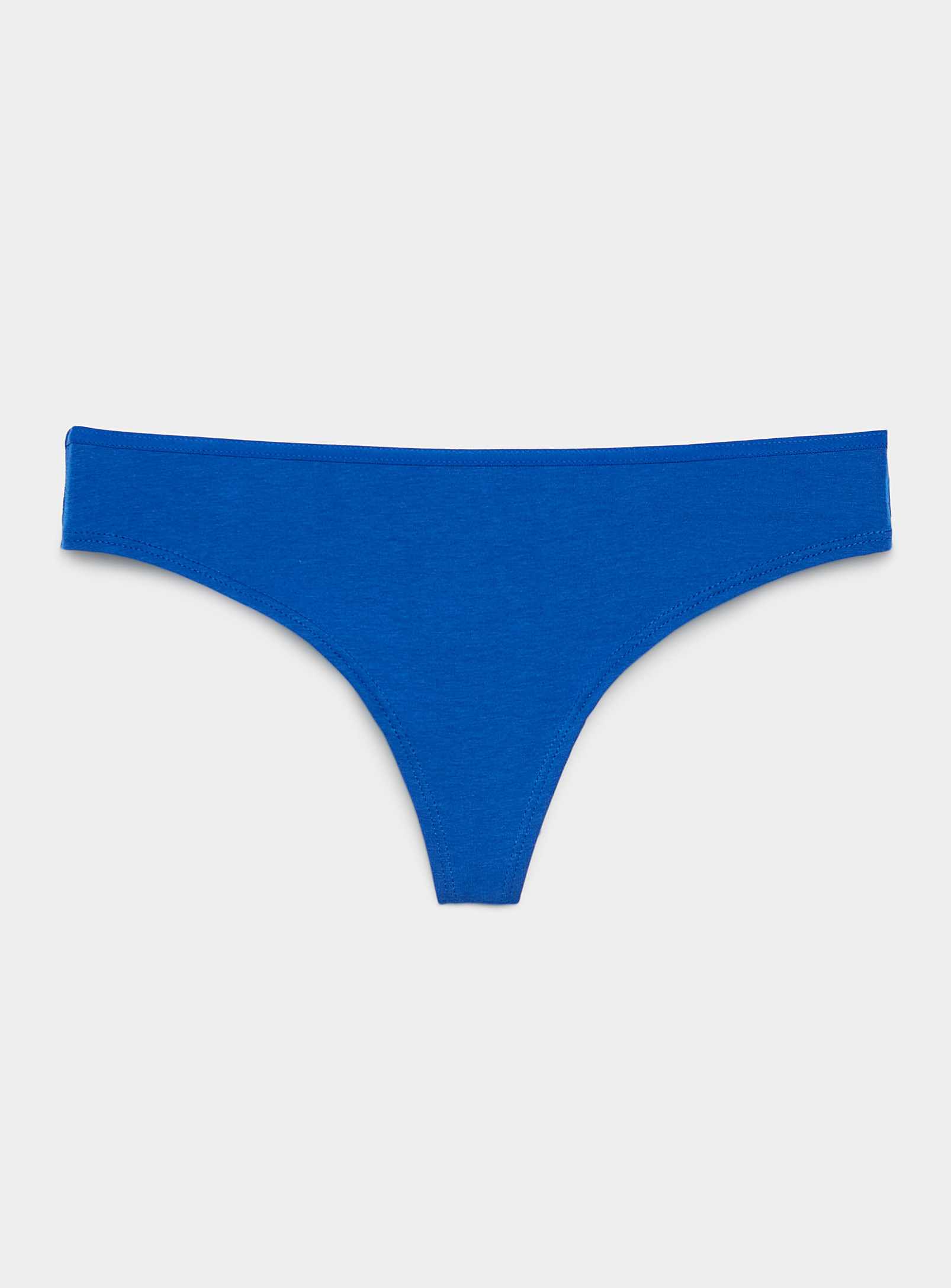 Miiyu Lace And Openwork Thong In Blue