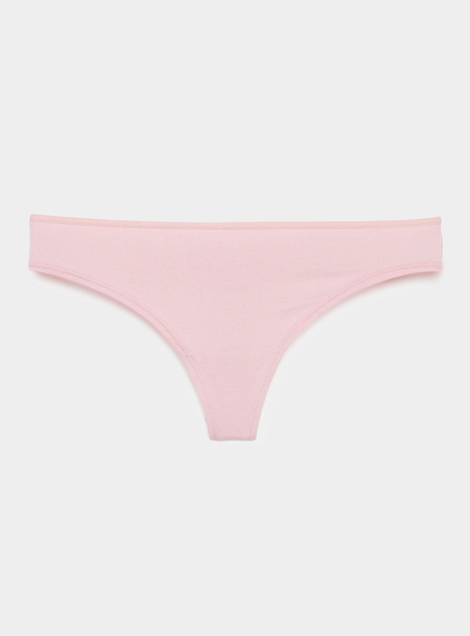 Miiyu Lace And Openwork Thong In Dusky Pink