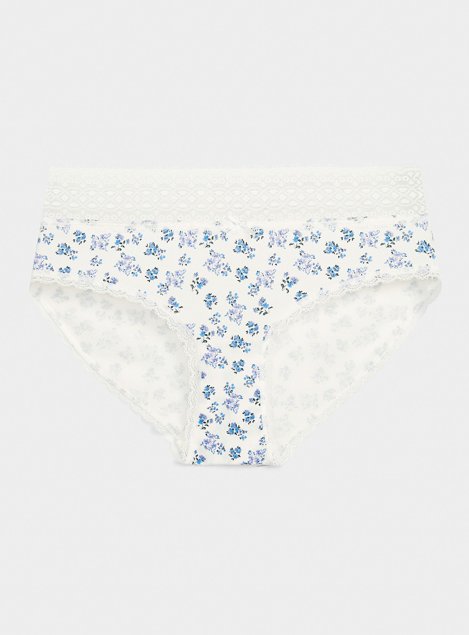 Miiyu Colourful Organic Cotton Hipster In Patterned White