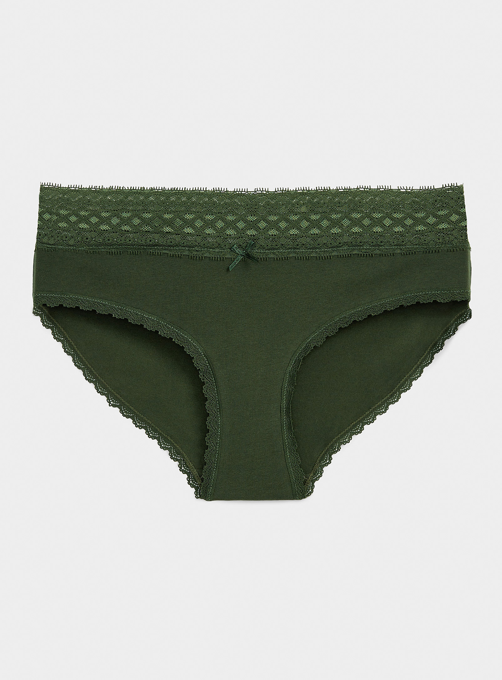Miiyu Colourful Organic Cotton Hipster In Mossy Green
