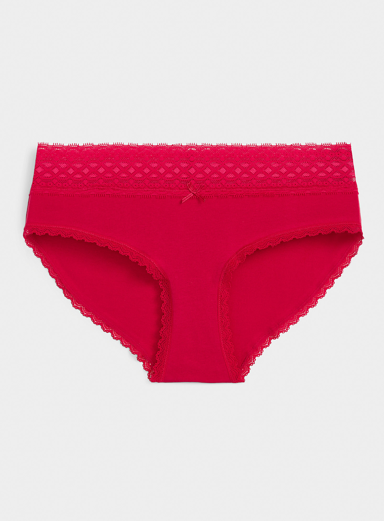 Miiyu Colourful Organic Cotton Hipster In Ruby Red