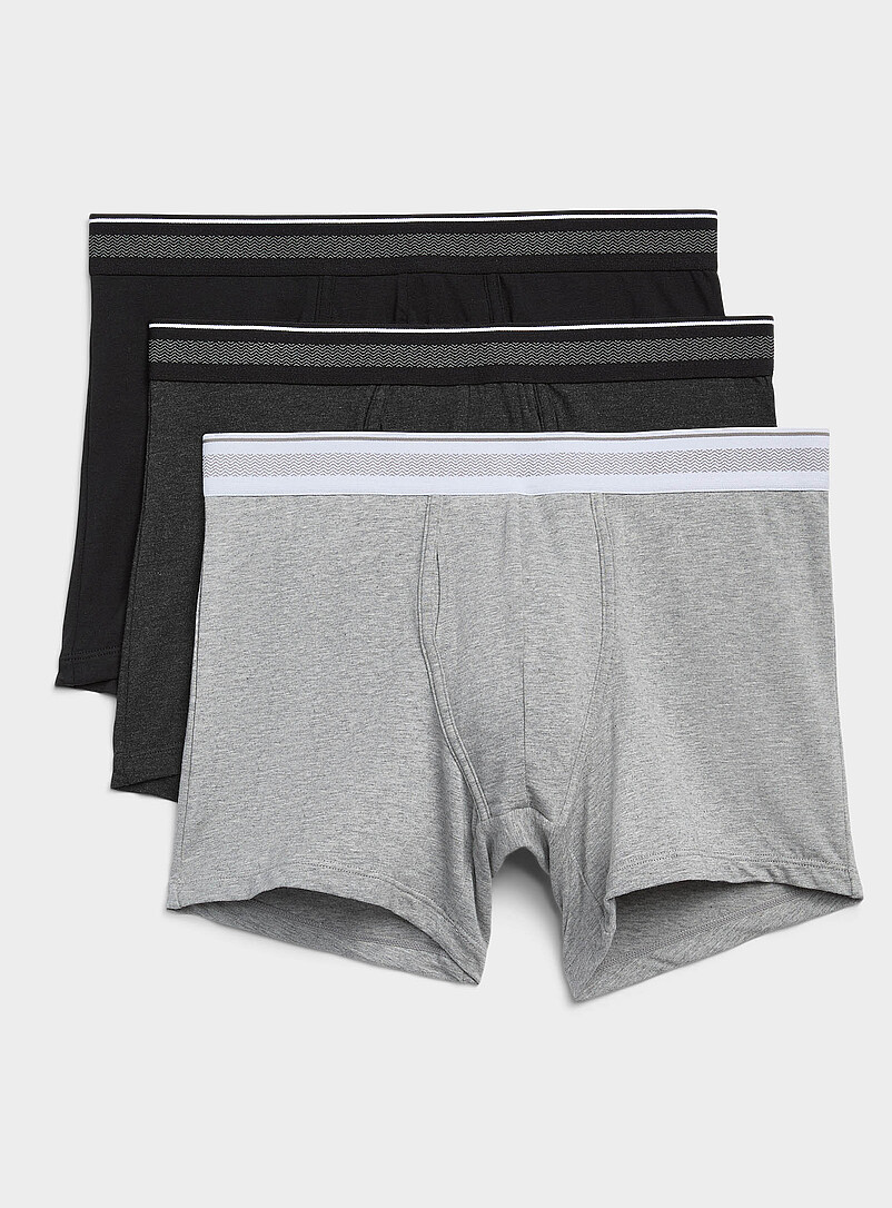 4" Striped-Waist Boxer Briefs Tencel™ Modal & Organic Cotton 3-Pack