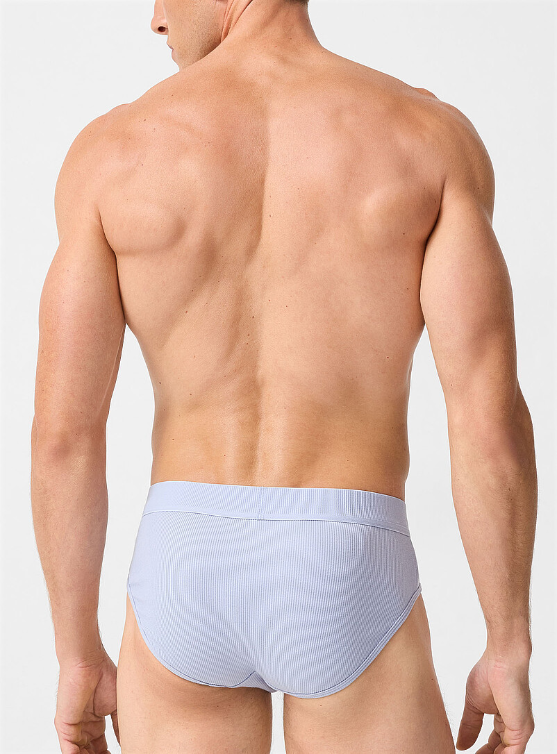 Stretch ribbed brief Organic Cotton and recycled polyester product image 2