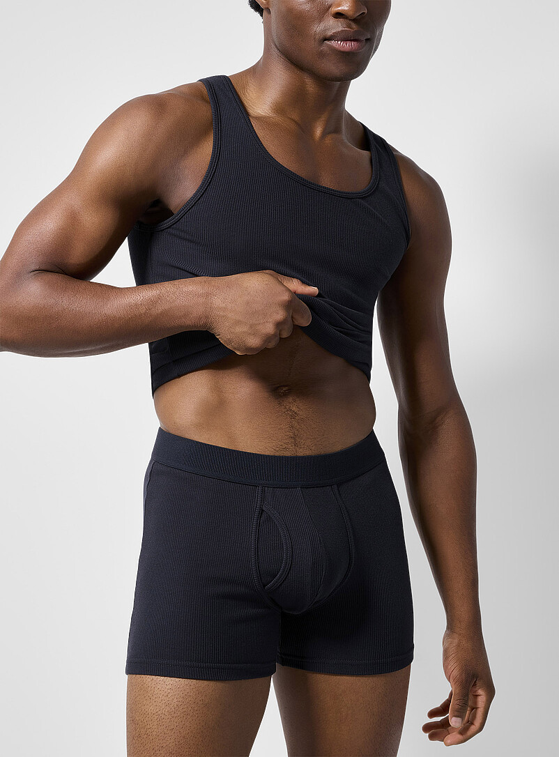 5" Stretch Ribbed Boxer Brief Organic Cotton And Recycled Polyester