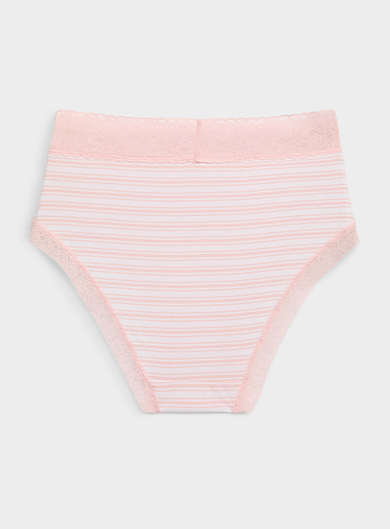 Lace trim high-waist bikini panty Organic cotton product image 2