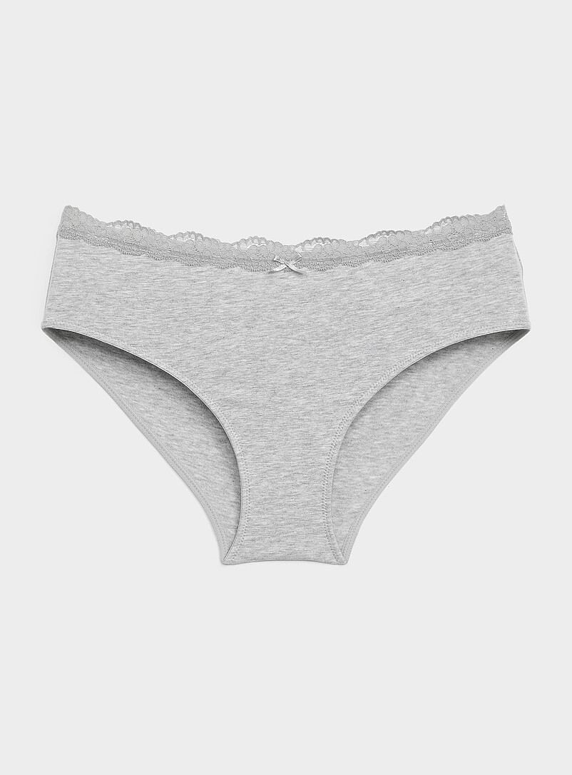 Lace-Waist Bikini Panty Organic Cotton