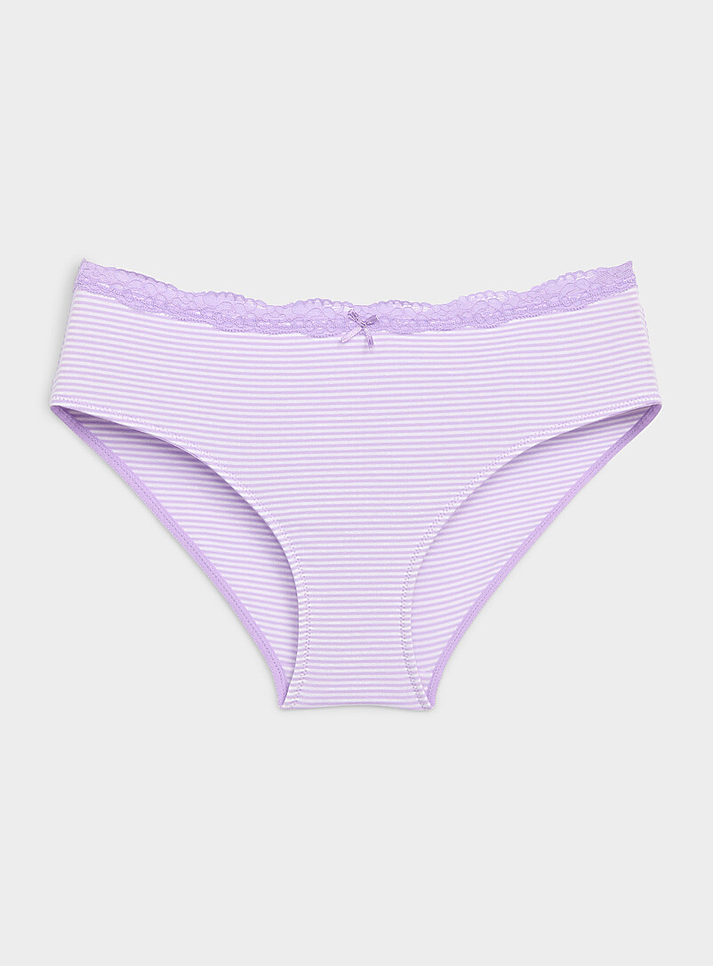 Lace-Waist Bikini Panty Organic Cotton