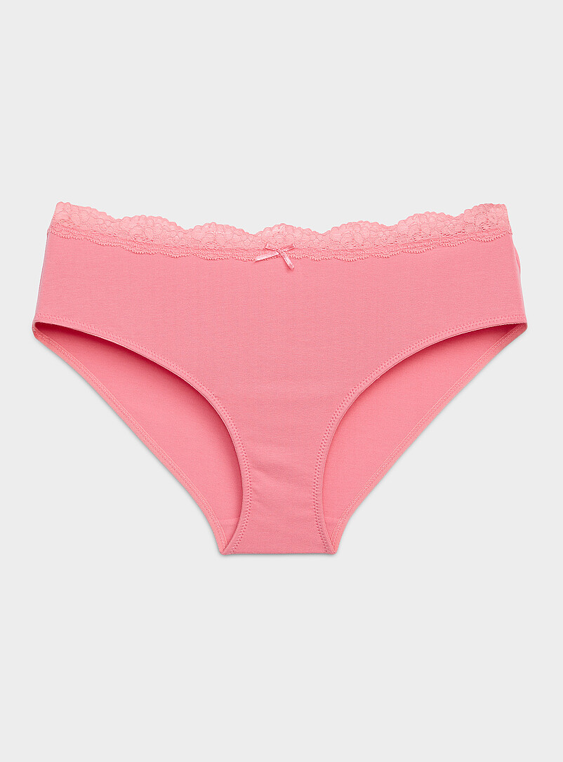 Lace-Waist Bikini Panty Organic Cotton