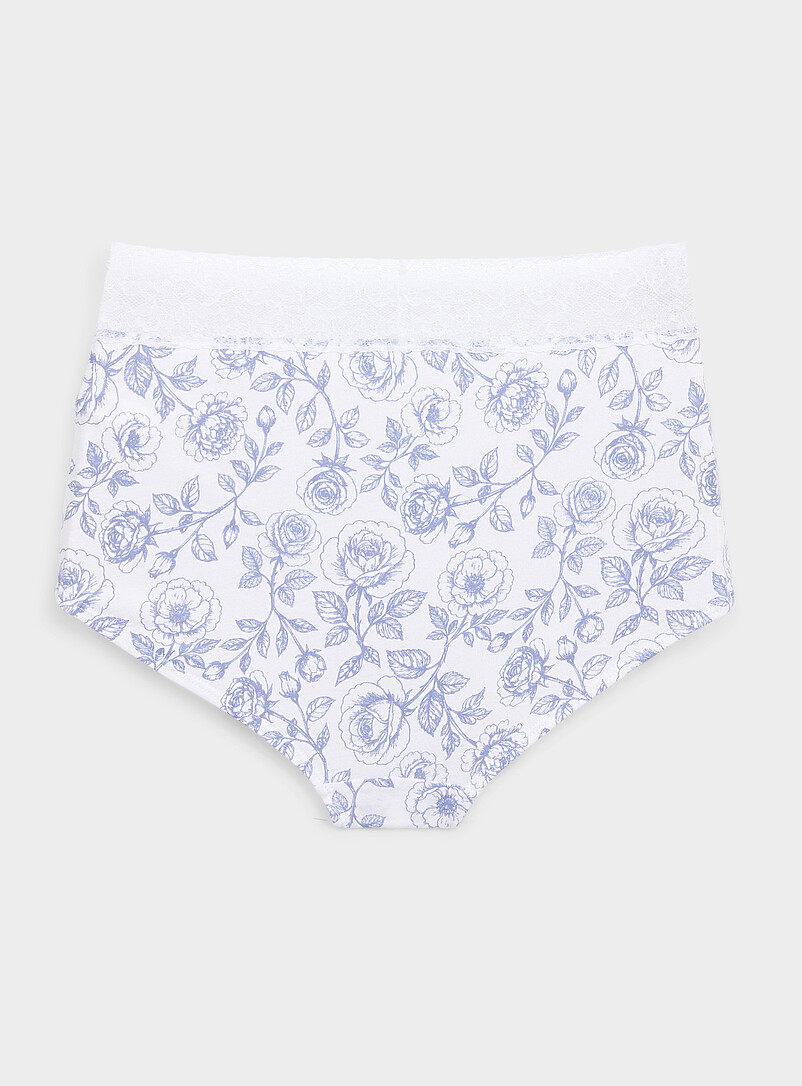 Lace trim high-waist boyshort Organic cotton product image 2