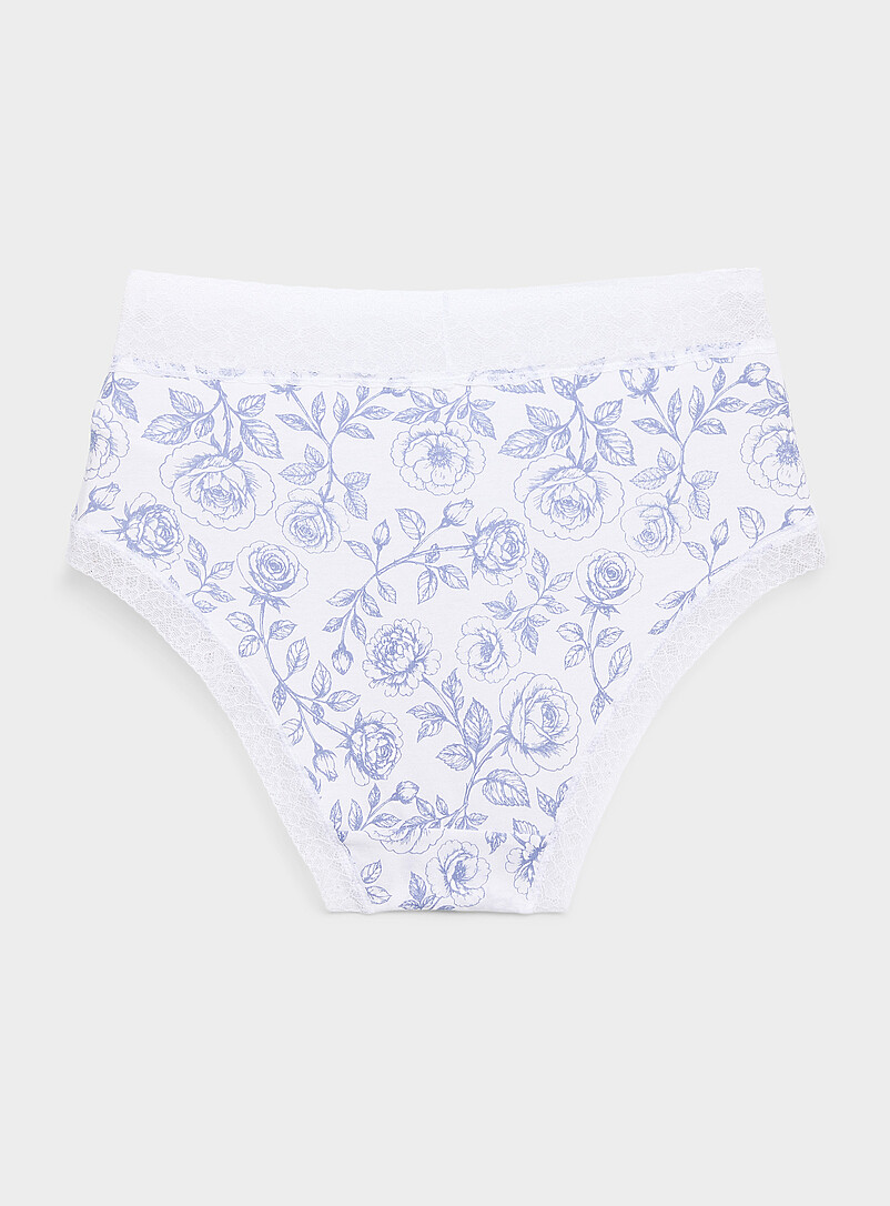 Lace trim high-waist bikini panty Organic cotton product image 2