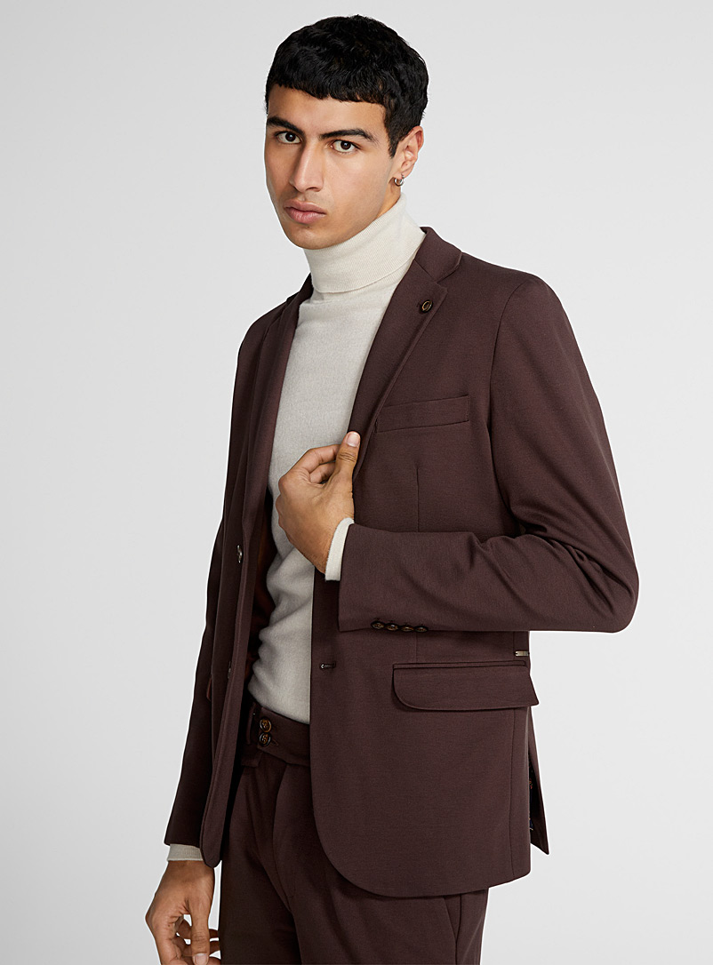 Gianni Lupo Brown Chocolate knit jacket for men