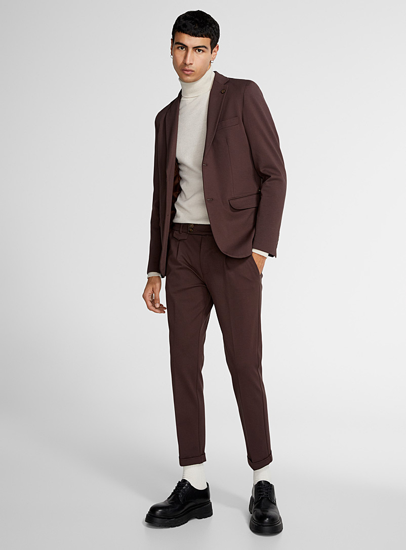 Gianni Lupo Brown Chocolate knit pant for men