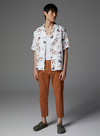 Gianni Lupo Dark Orange Rust-coloured jean Straight fit for men