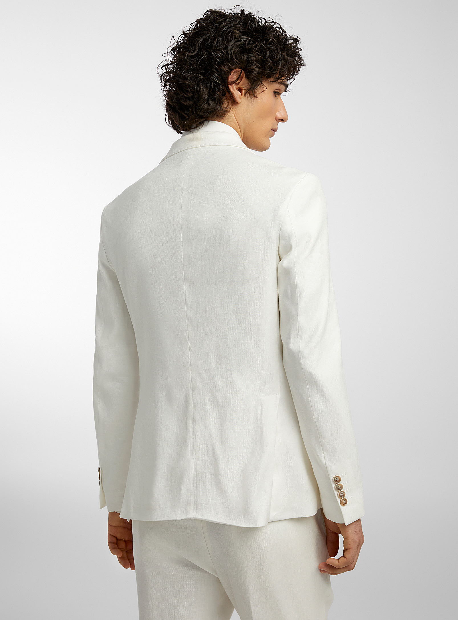 Gianni Lupo - Le veston blanc surpiqûres ton sur