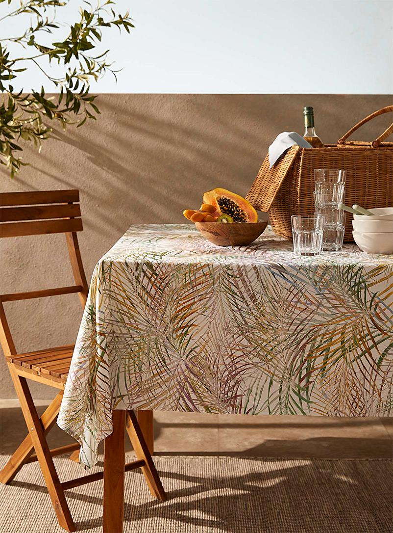 Simons Maison Assorted Colourful palm trees coated tablecloth