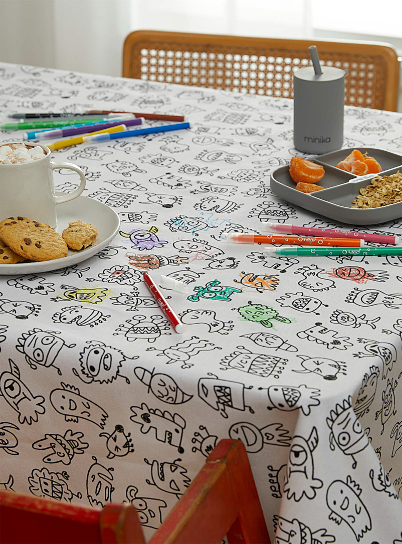 Simons Maison Assorted Funny monster colour-in tablecloth