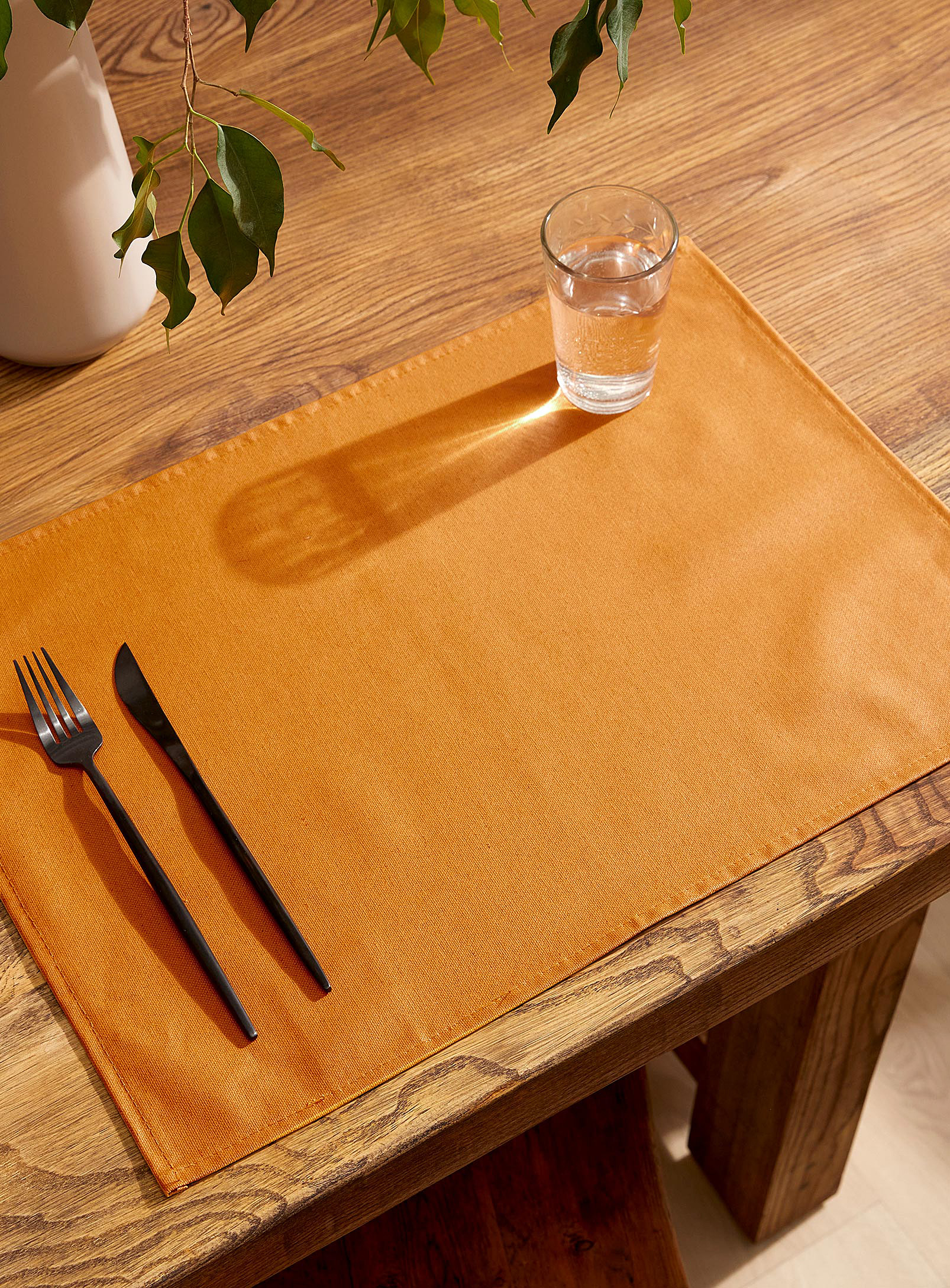 Simons Maison Monochrome Cotton And Linen Coated Placemat In Multi