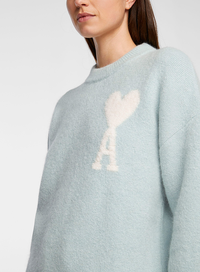 Ami Baby Blue Ami de Coeur knit sweater for women