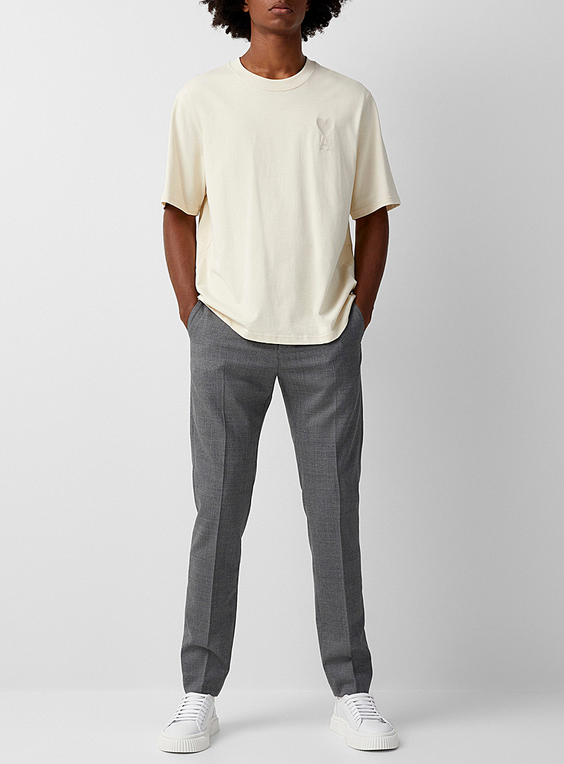 Ami Grey Chambray anthracite grey pant for men