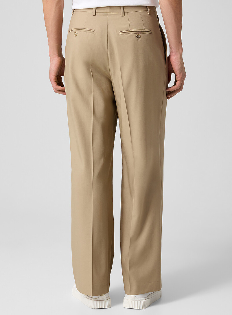 Pure wool pleated wide-leg pant | Ami | | Simons