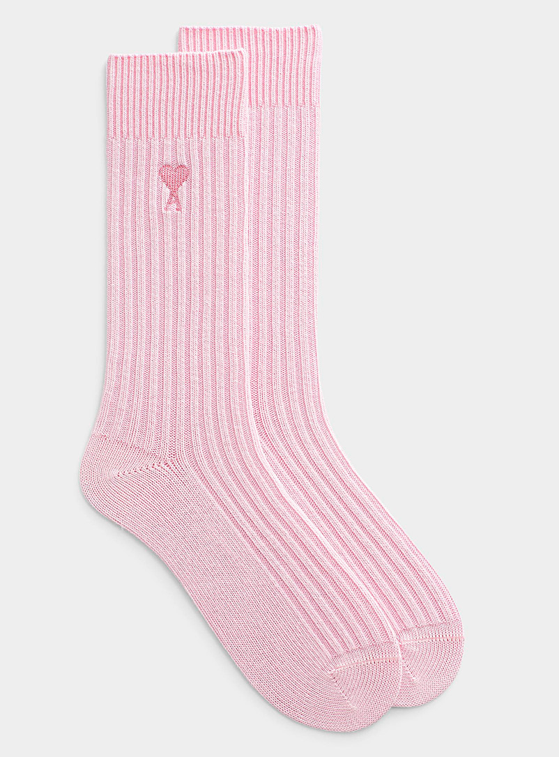 Ami Pink Ami de Coeur sock for men